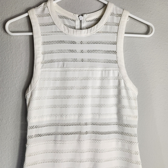 Urban Outfitters Silence + Noise Ivory Bodycon Eyelet Cutout Mini Dress-Size S - Picture 2 of 8